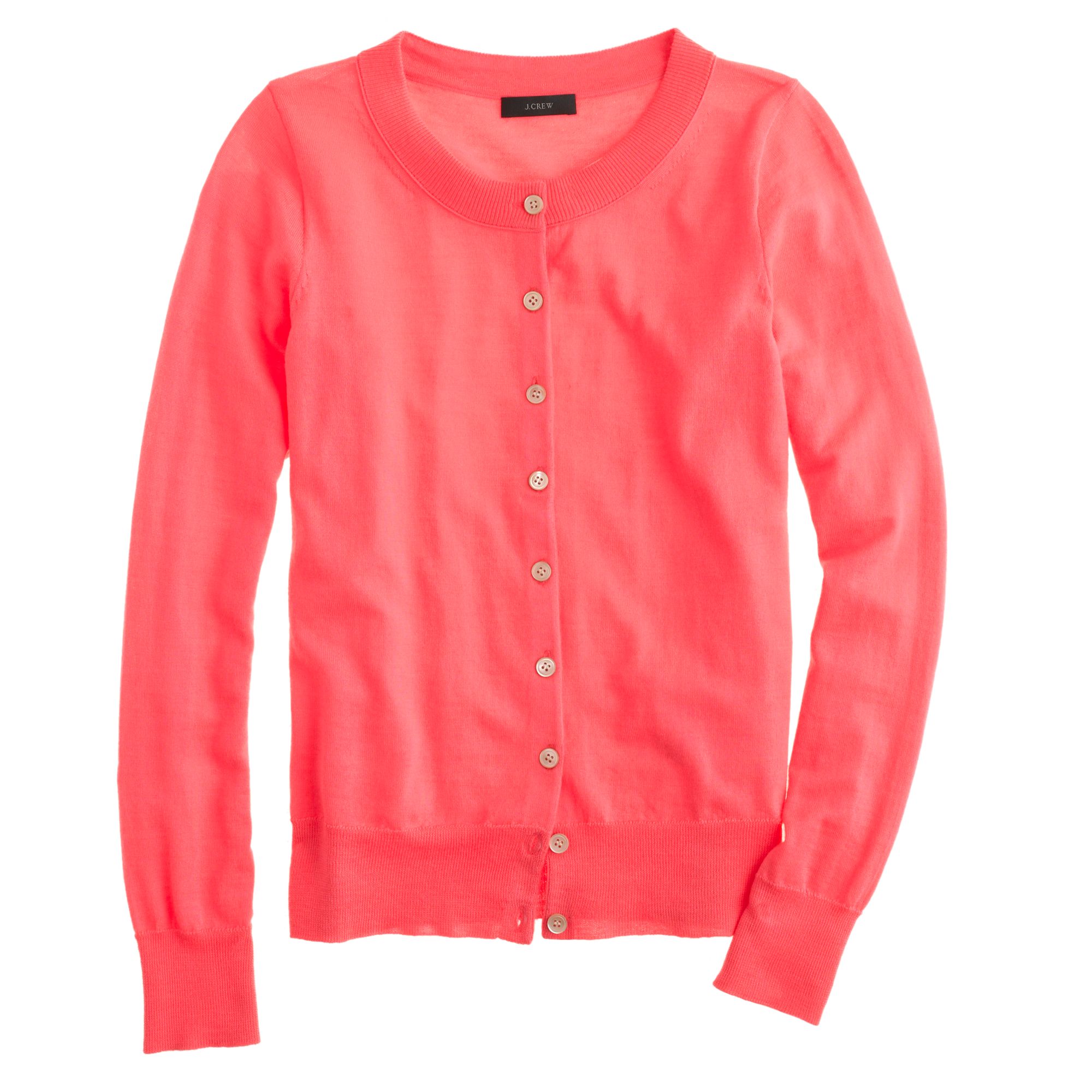 J.crew Merino Wool Tippi Cardigan Sweater in Pink | Lyst