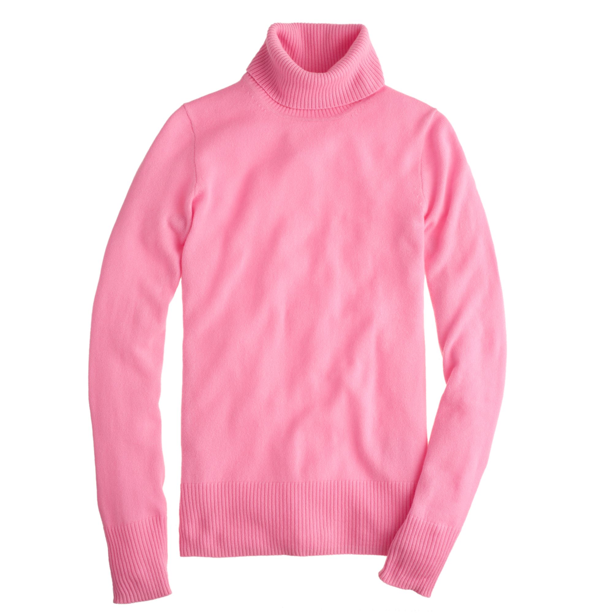 J.crew Collection Cashmere Turtleneck Sweater in Pink | Lyst