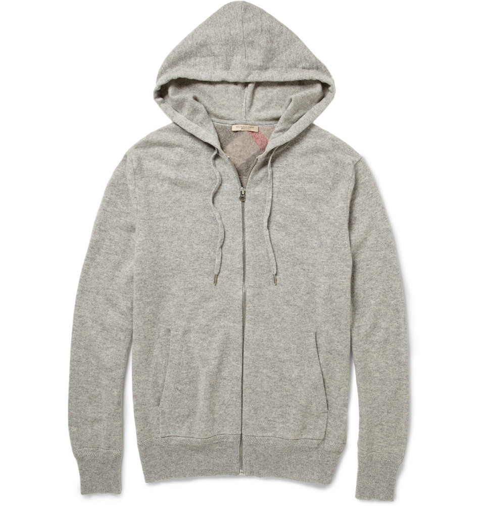 Lyst - Burberry brit Cashmere Hoodie in Gray for Men