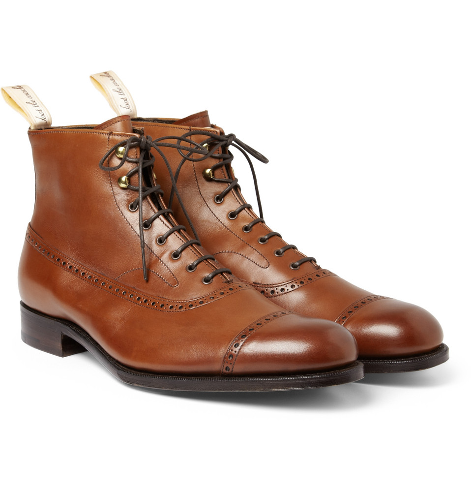 Lyst - Foot The Coacher Grenson Balmoral Leather Oxford Brogue Boots in ...