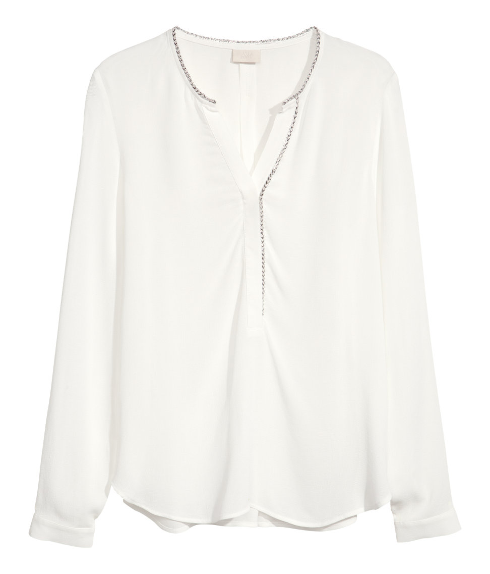 Lyst - H&M Viscose Blouse in White