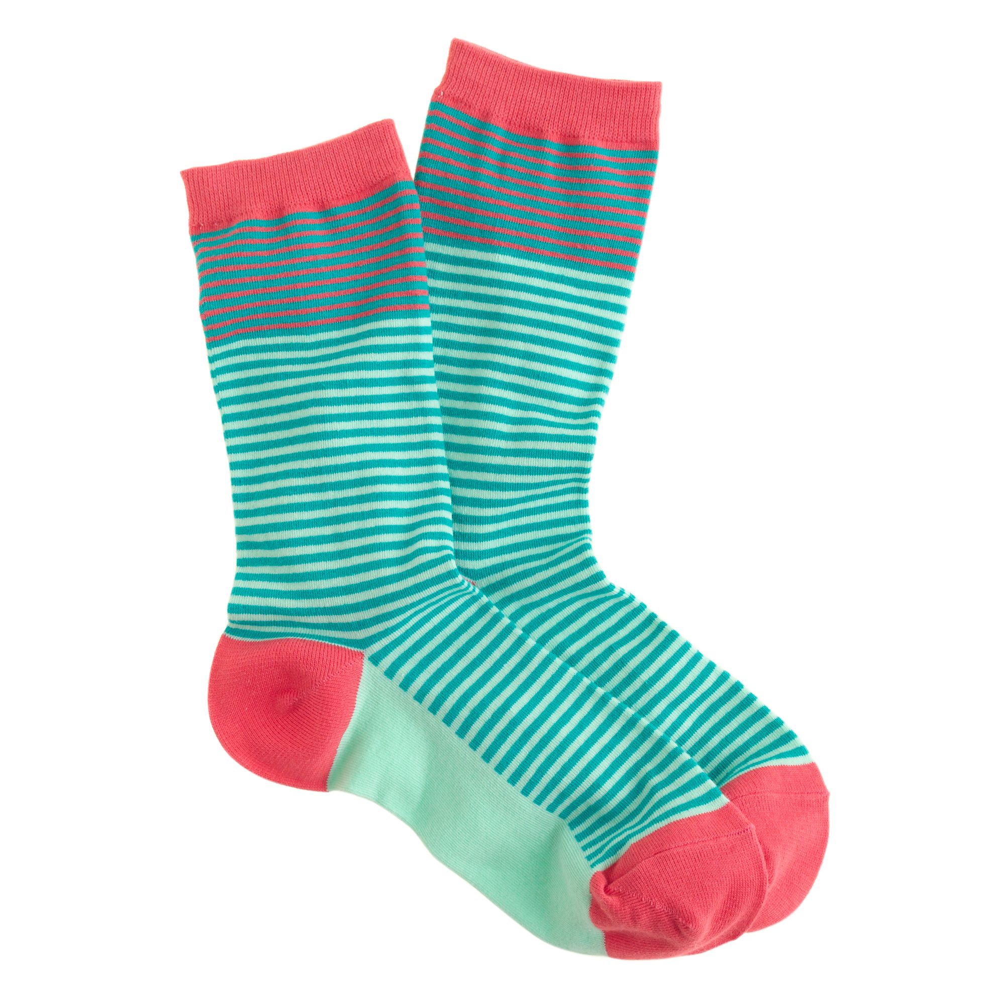 J.crew Mixed-stripe Trouser Socks | Lyst