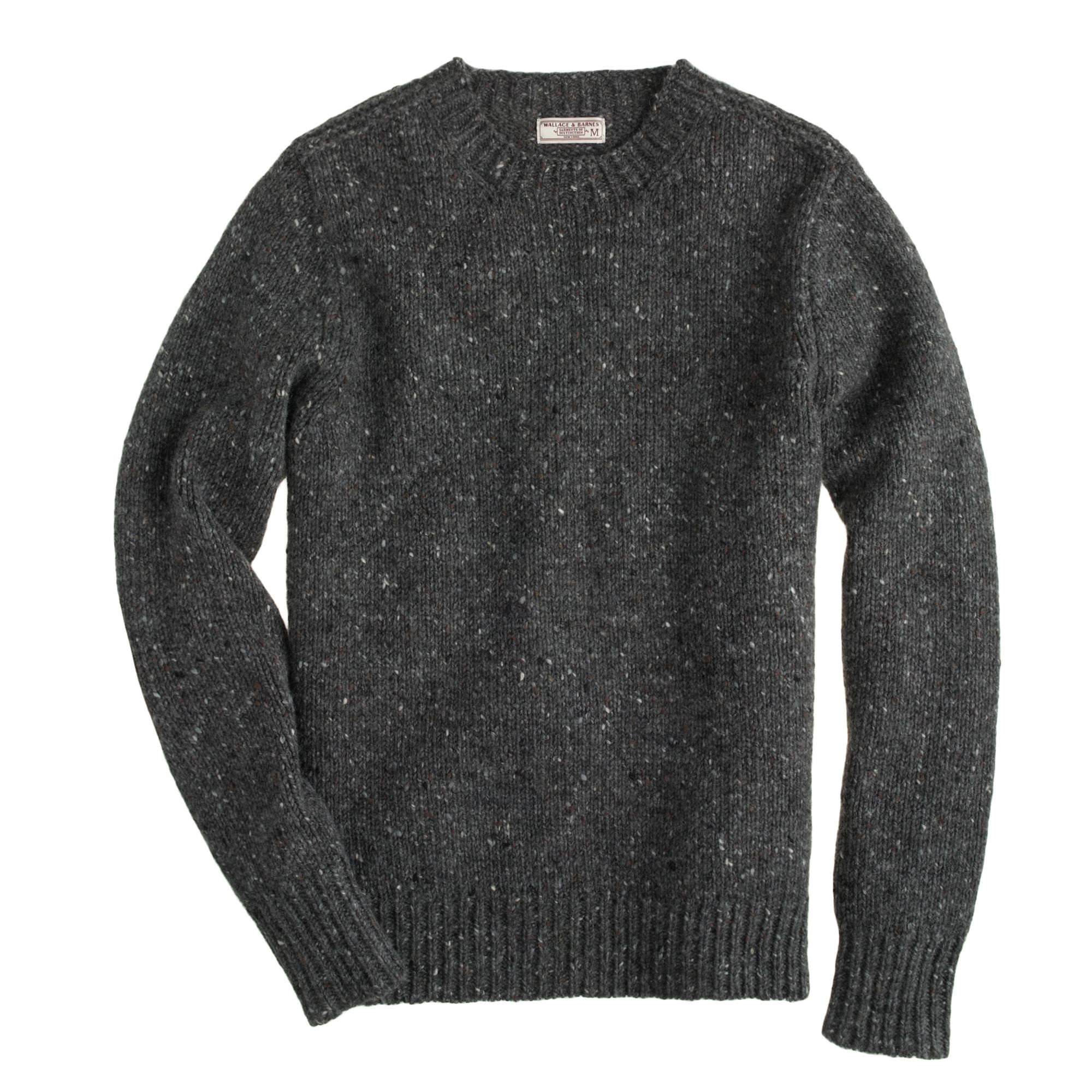 Lyst - J.Crew Wallace Barnes Donegal Wool Sweater in Gray for Men