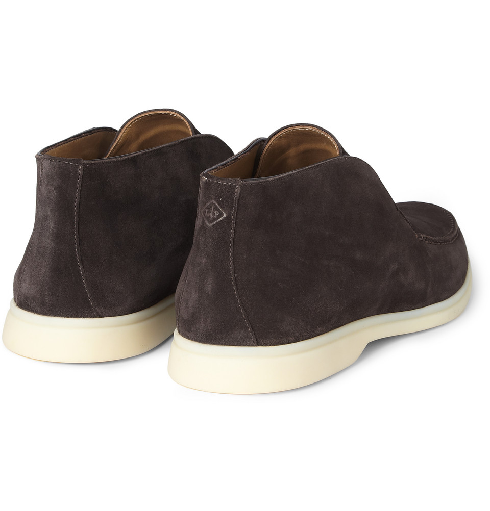 Lyst - Loro Piana Open Walk Suede Loafers in Brown for Men