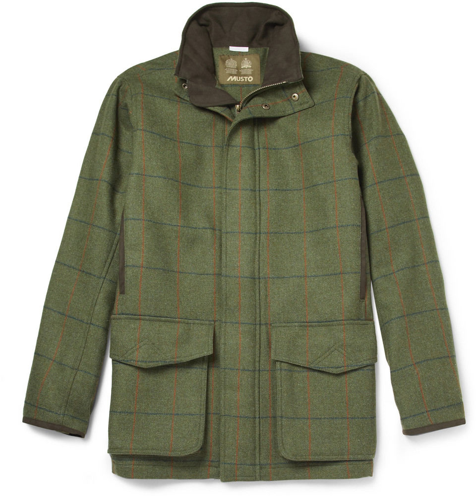 Musto Shooting Check Stretch-Tweed Field Jacket in Green for Men | Lyst