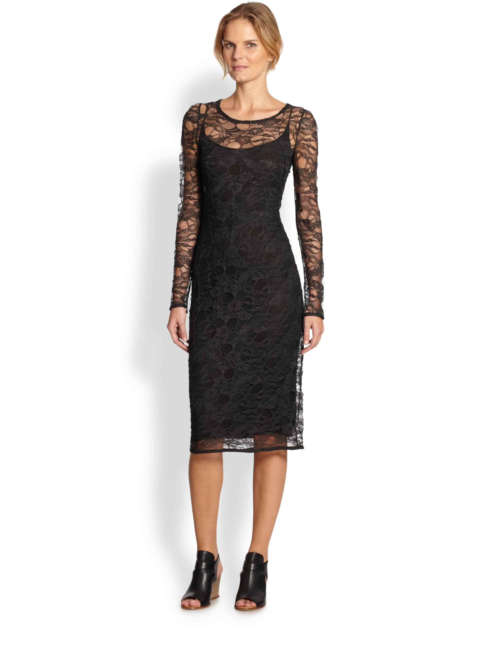 Raquel allegra Lace Dress in Black | Lyst