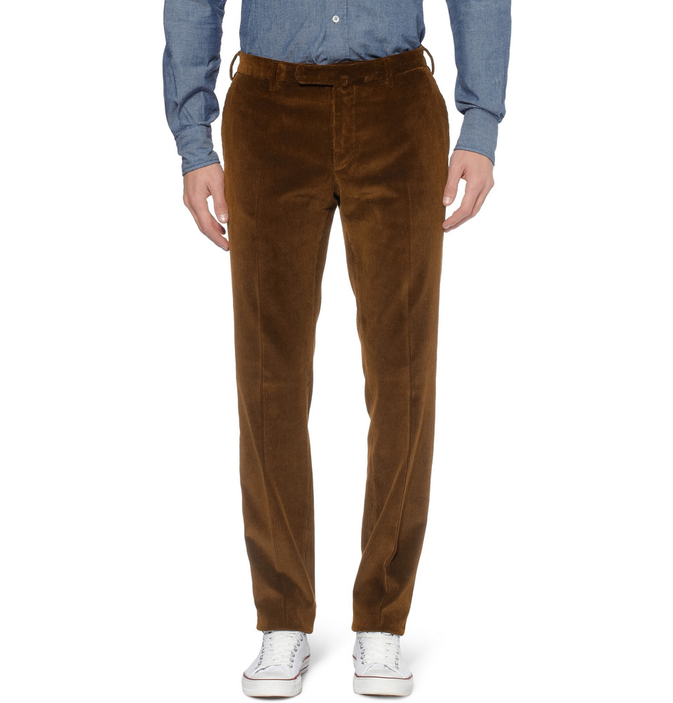 Lyst - Slowear Incotex Slimfit Corduroy Trousers in Brown for Men