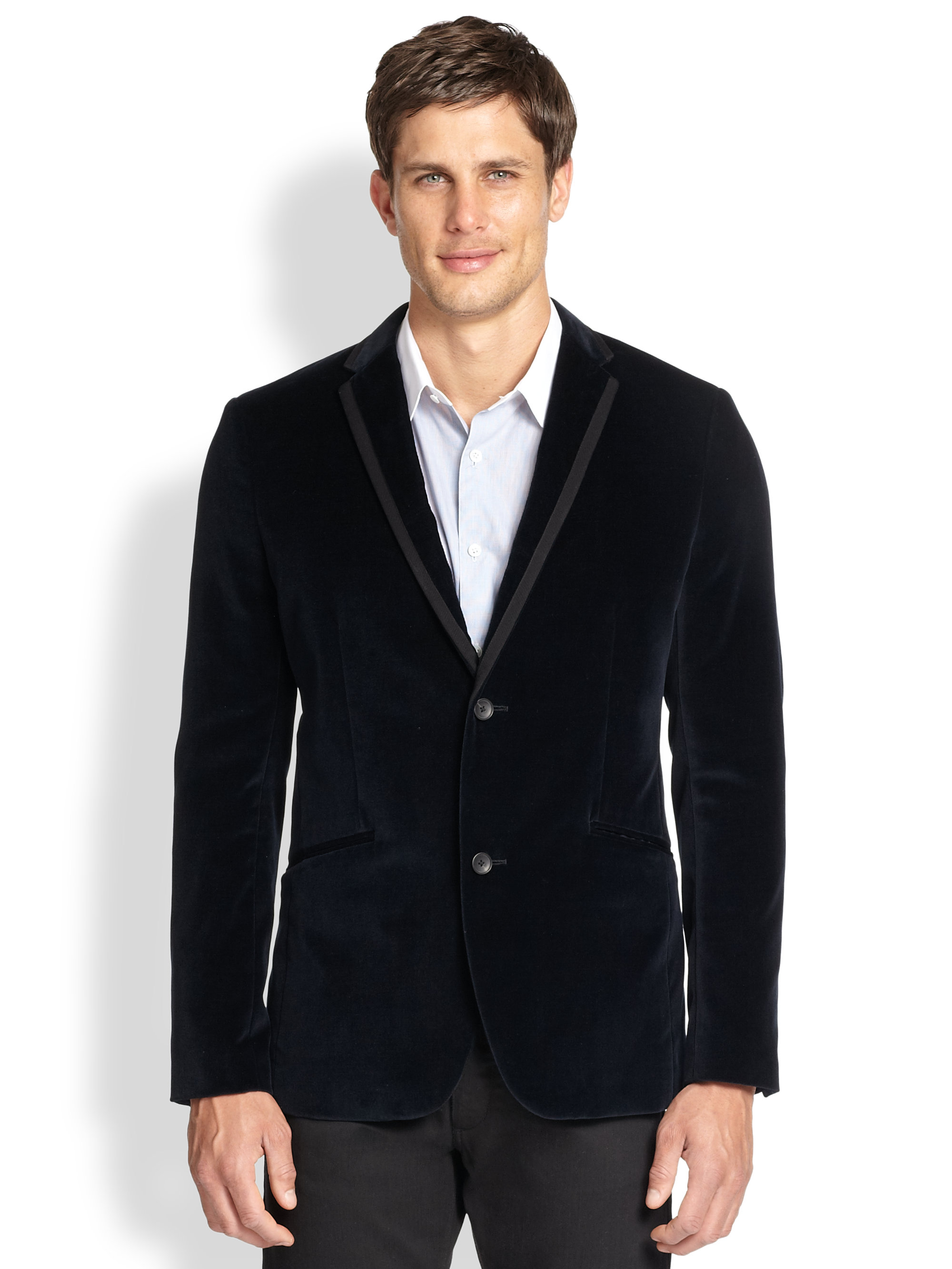 Theory Rodolf Velvet Jacket in Black for Men (ECLIPSE) | Lyst