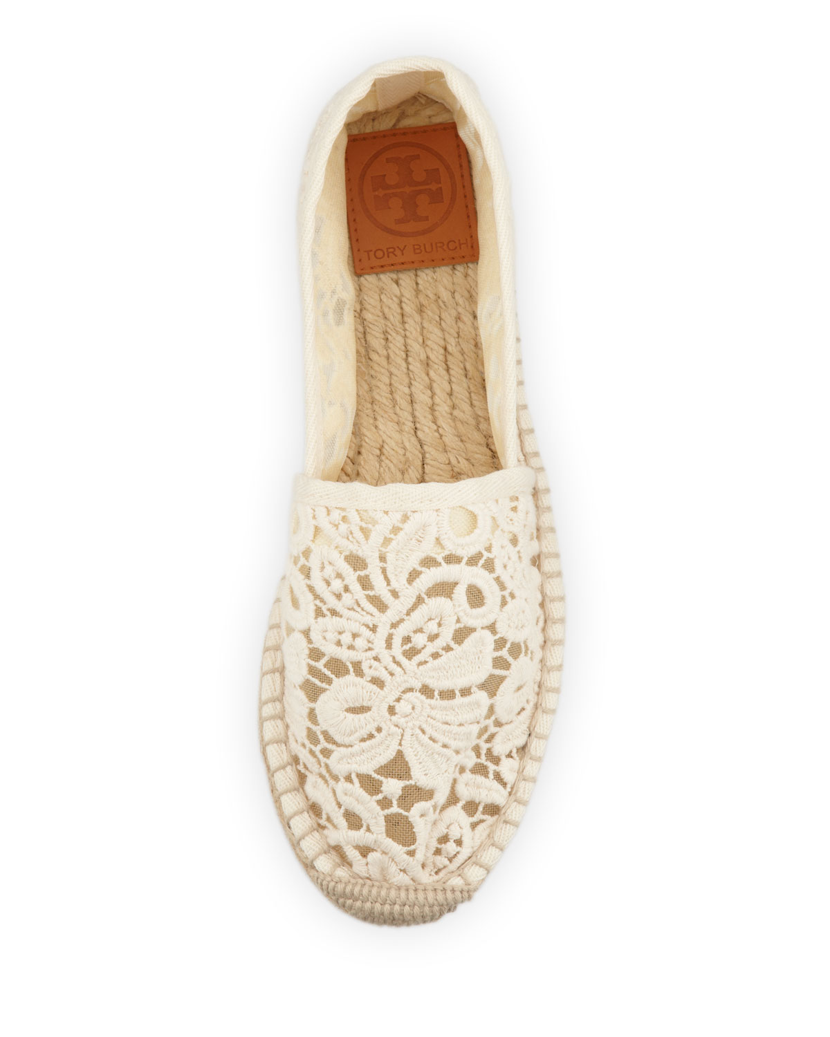 Lyst - Tory Burch Jackie Flat Lace Espadrille White in White