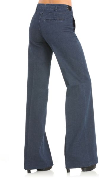 Guess Cassie Palazzo Jeans in Blue (Dark Blue) | Lyst
