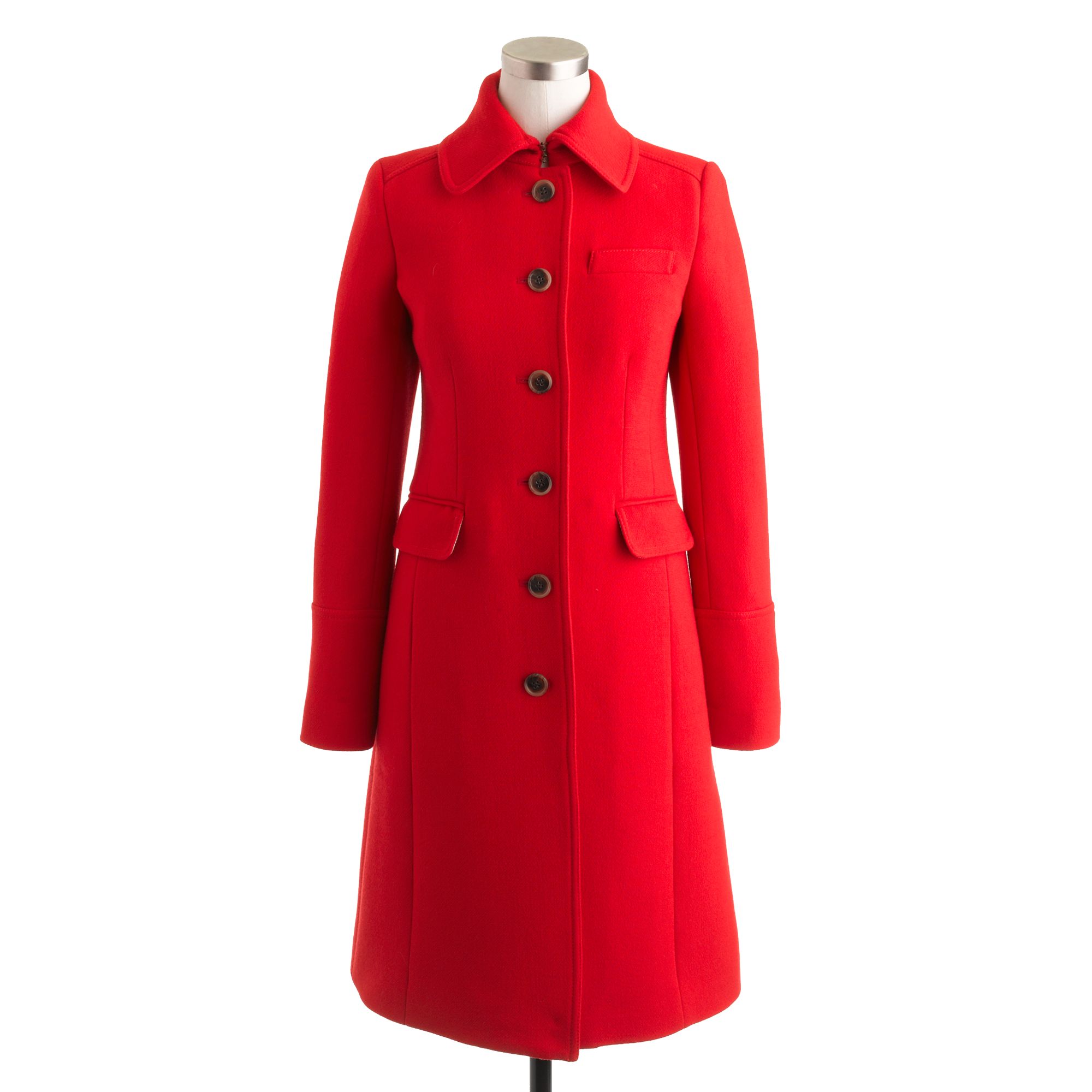 J.crew Double-cloth Metro Coat with Thinsulate in Red (bright cerise ...