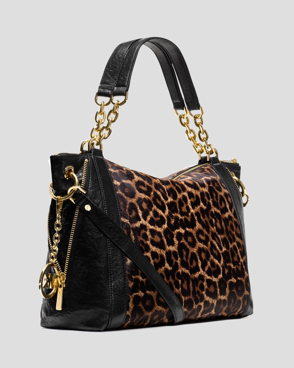 Lyst Michael Michael Kors Satchel Stanthorpe Large Cheetah Print in Brown