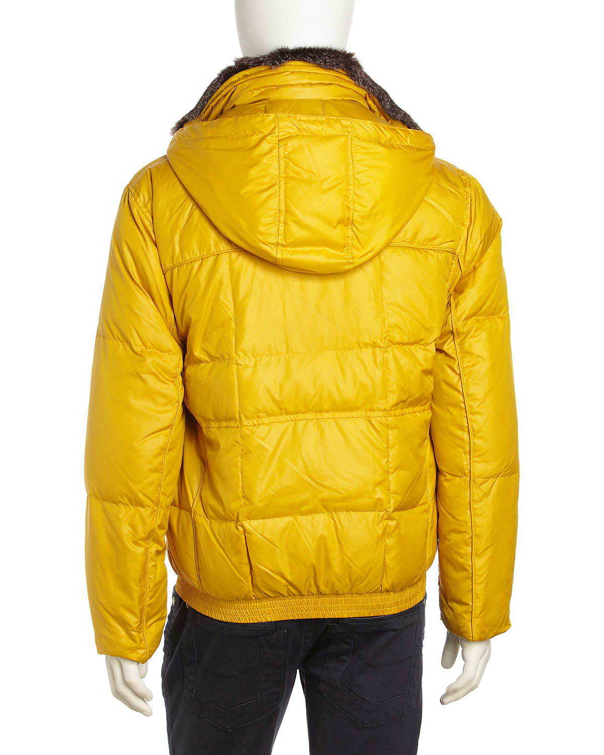 mustard down jacket