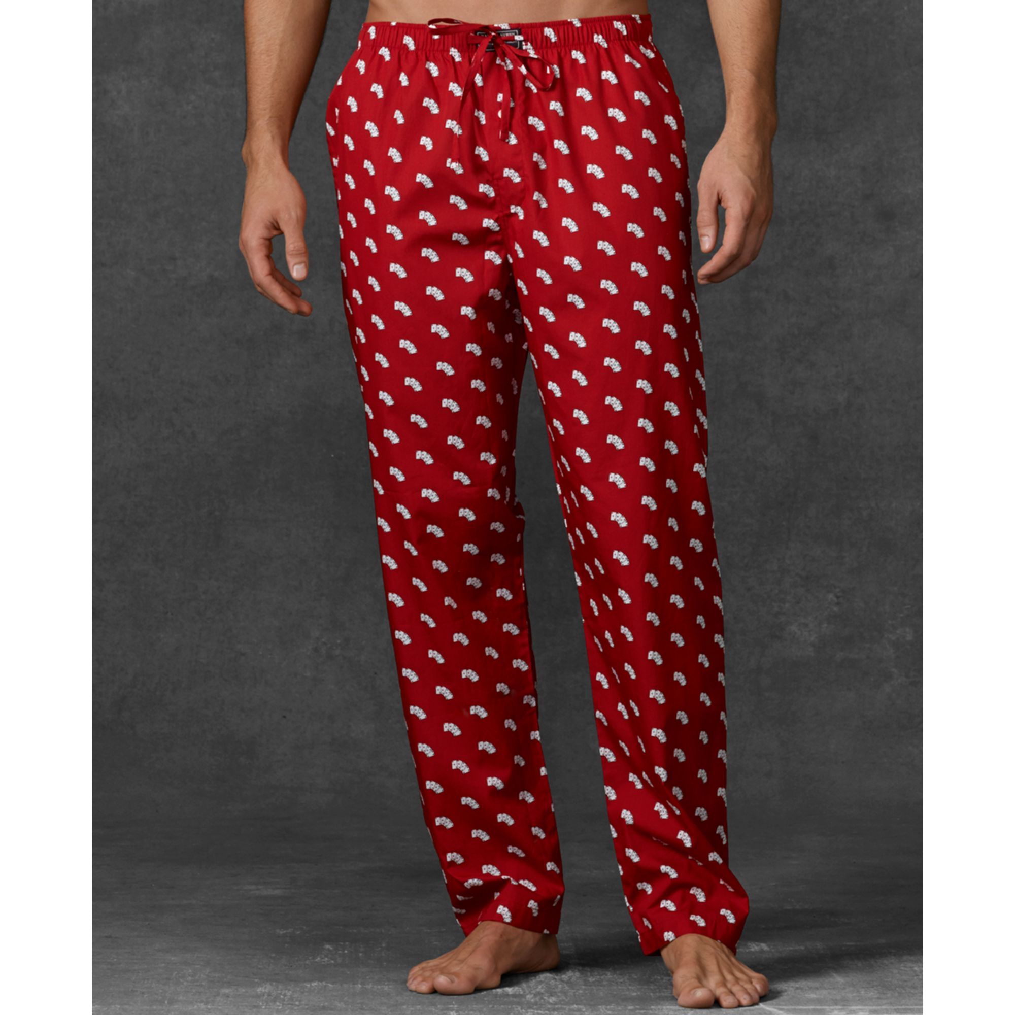 Lyst - Ralph Lauren Novelty Print Woven Pajama Pants in Red for Men