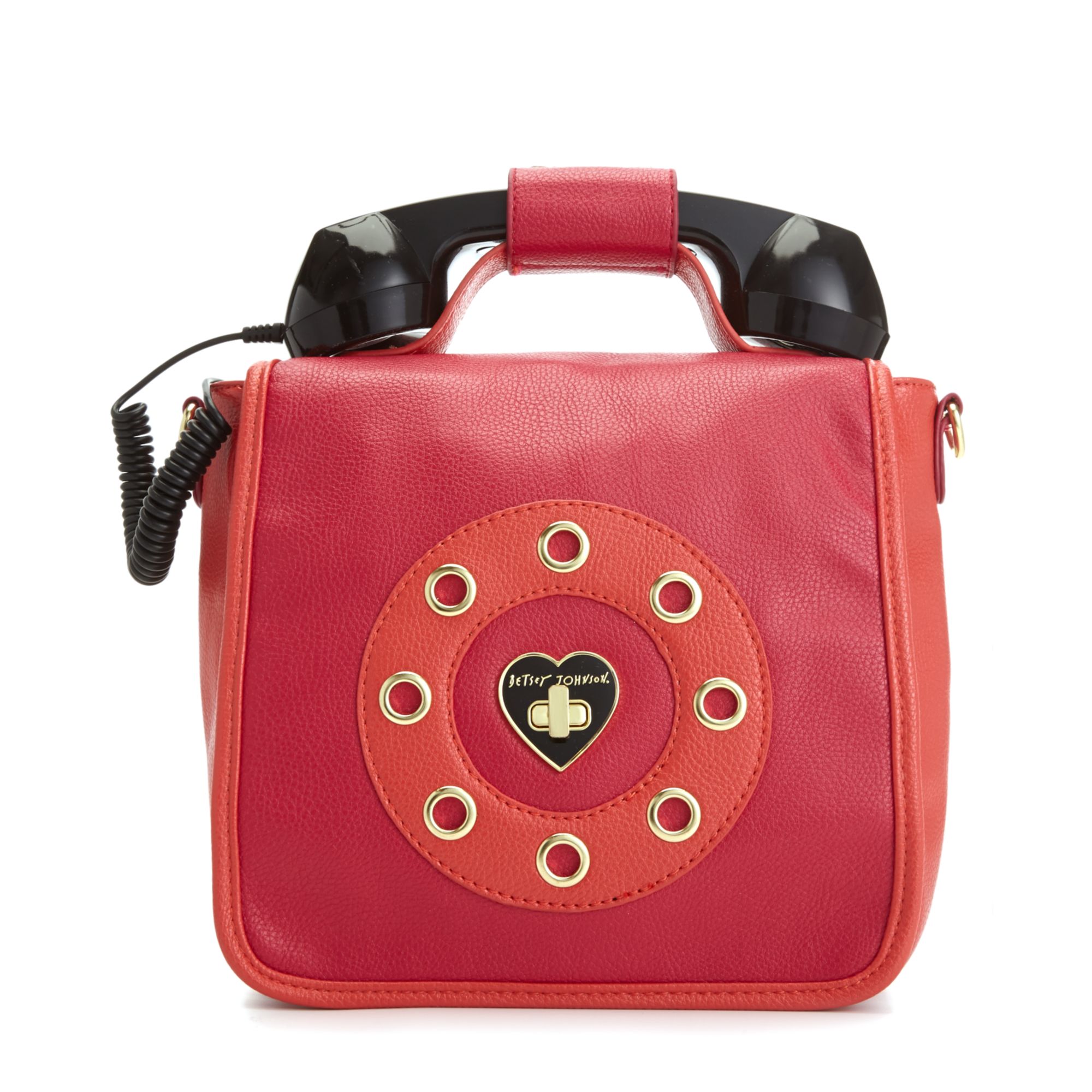 Betsey Johnson Ring Me Phone Crossbody in Pink | Lyst