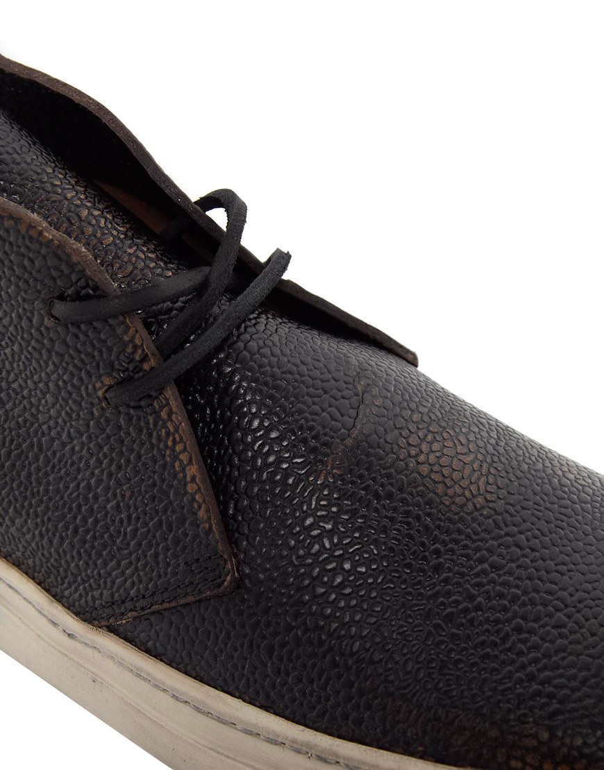 black distressed mens boots