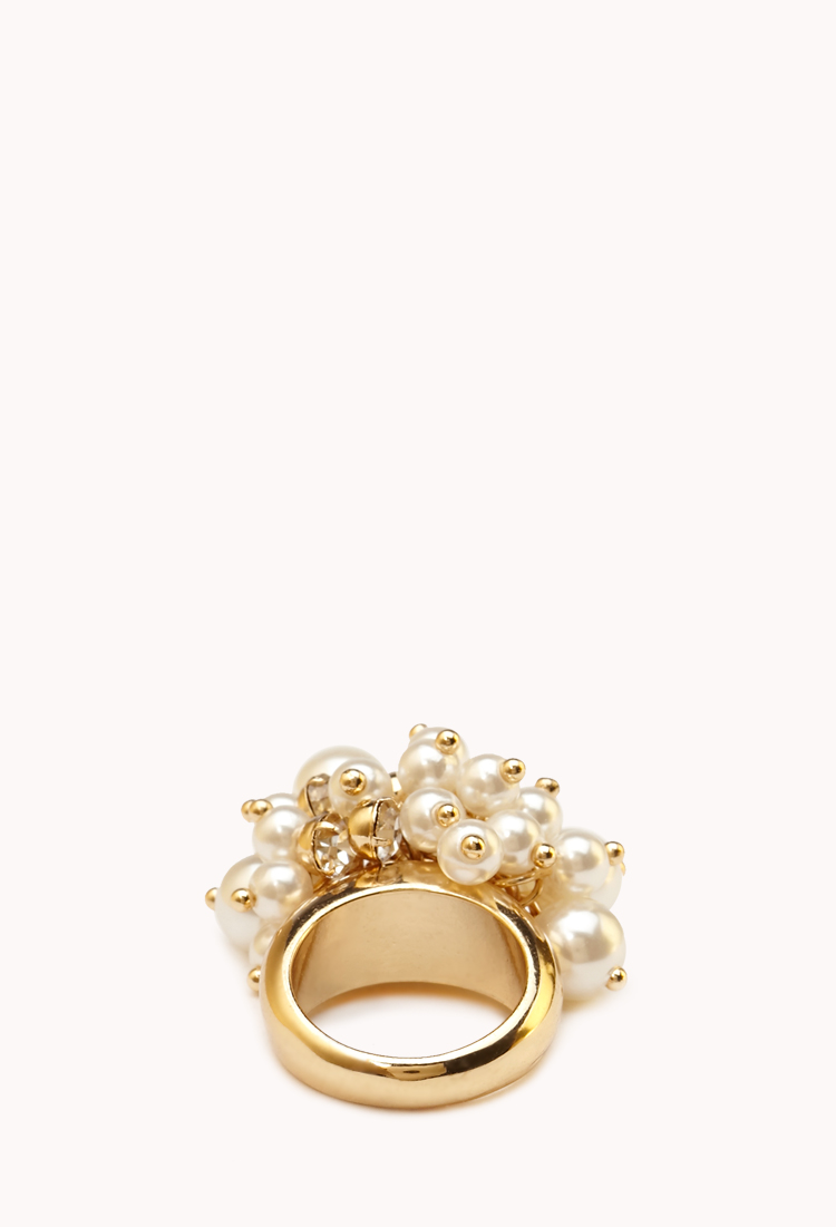 Lyst Forever 21 Opulent Faux Pearl Cocktail Ring in Metallic