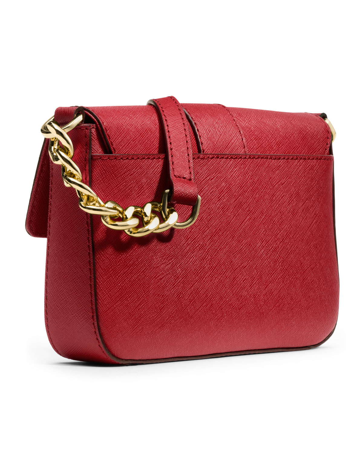 Lyst - Michael Kors Michael Small Fulton Saffiano Messenger in Red
