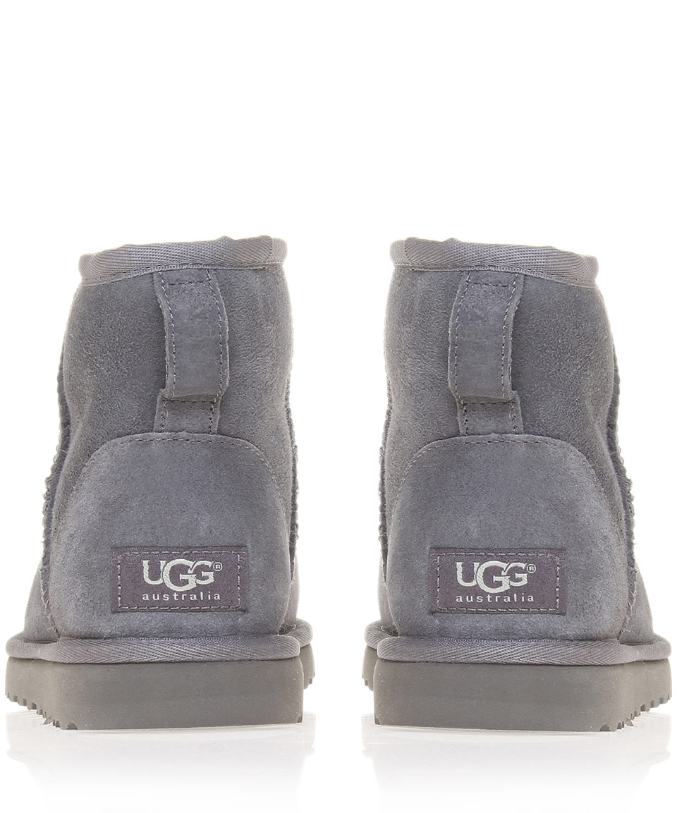 gray sheepskin boots