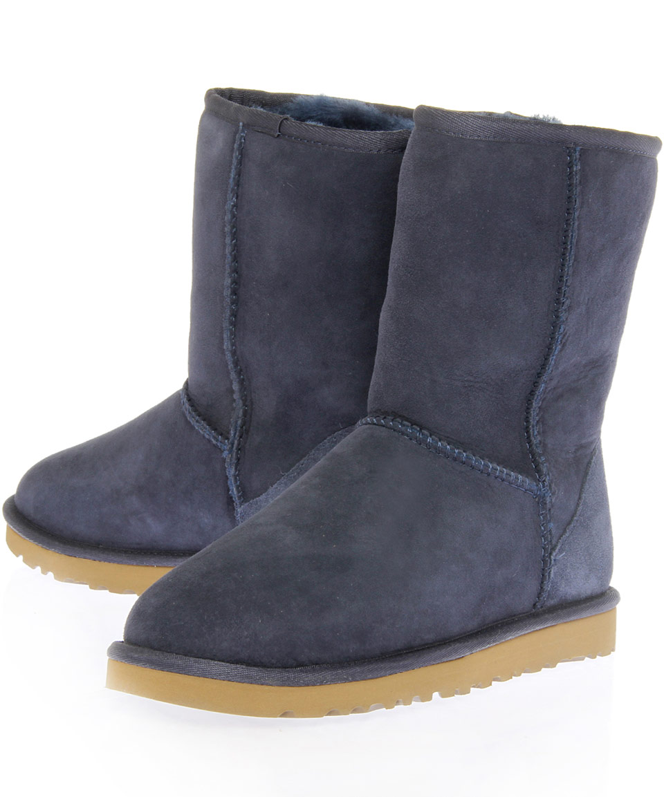 Lyst - UGG Navy Classic Short Sheepskin Boots in Blue