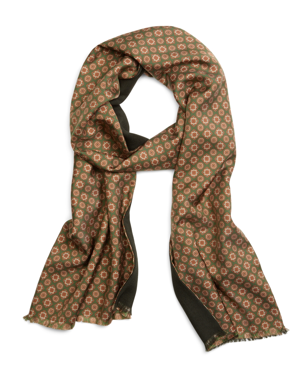 Lyst Brooks Brothers Cashmere and Silk Foulard Scarf in Green for Men