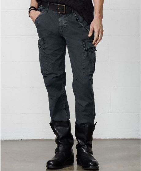 Denim & Supply Ralph Lauren Poplin Cargo Pants in Black for Men (Black ...