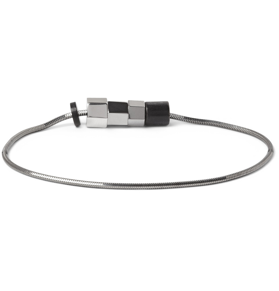 Lyst Lanvin Bolt Metal Bracelet In Metallic For Men Gallery
