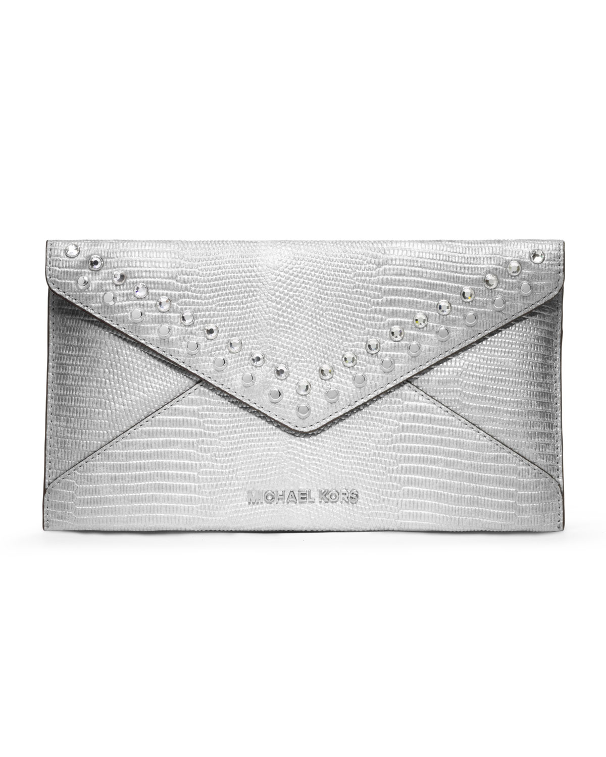 Lyst Michael Kors Large Jeweled Jet Set Travel Envelope Gallery Women S Jimmy Choo Rosetta Saint Lau Lutetia Michael Kors Stanwyck Soft Clutch Bags