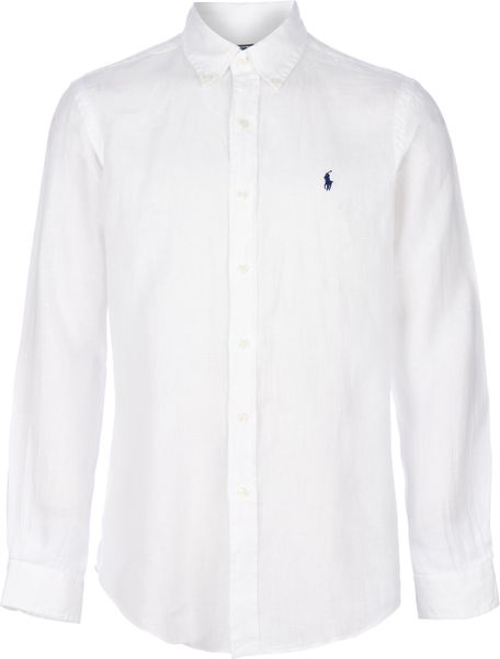 Polo Ralph Lauren Button Down Shirt in White for Men | Lyst