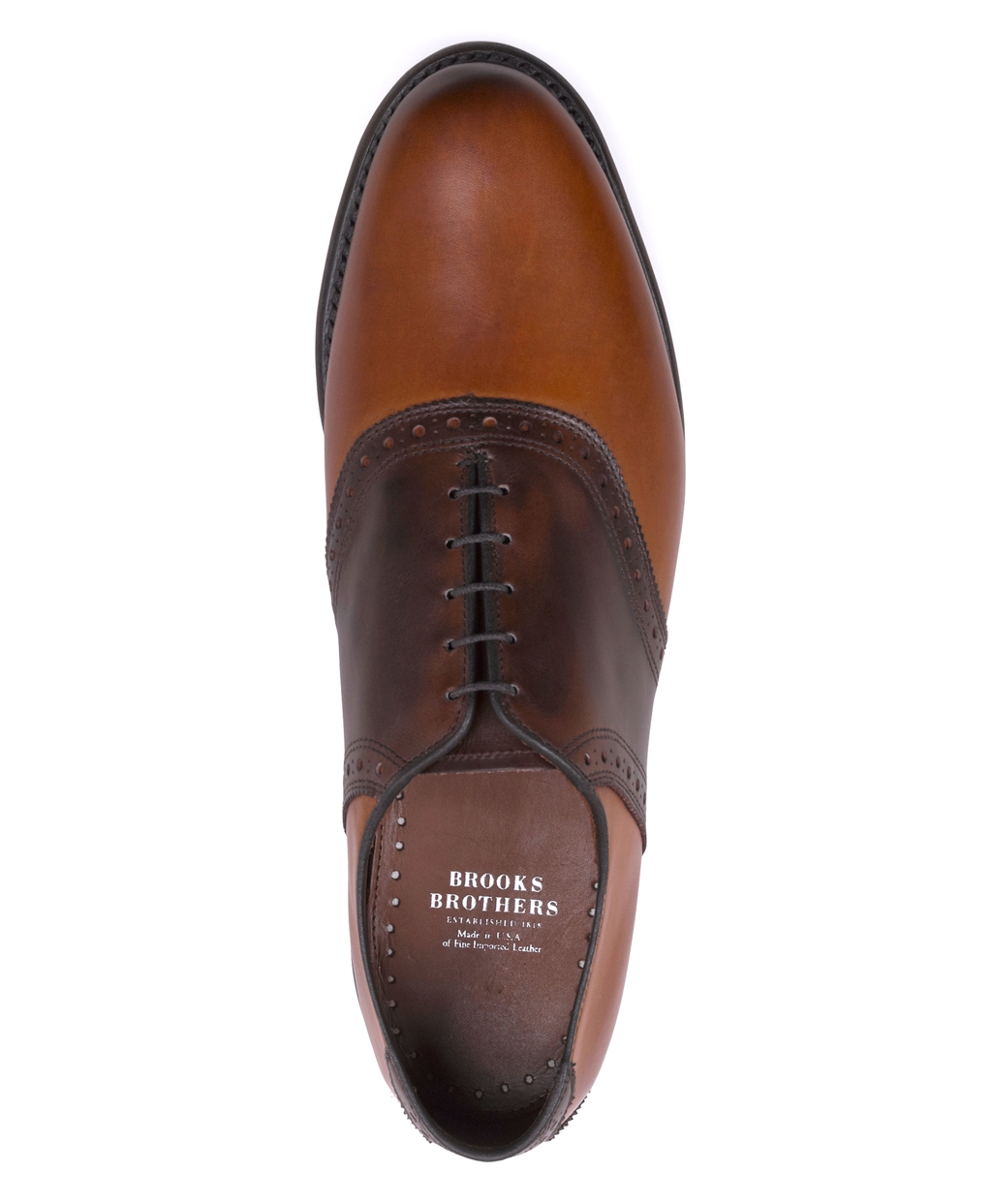 Lyst - Brooks Brothers Leather Saddle Shoes in Brown for Men