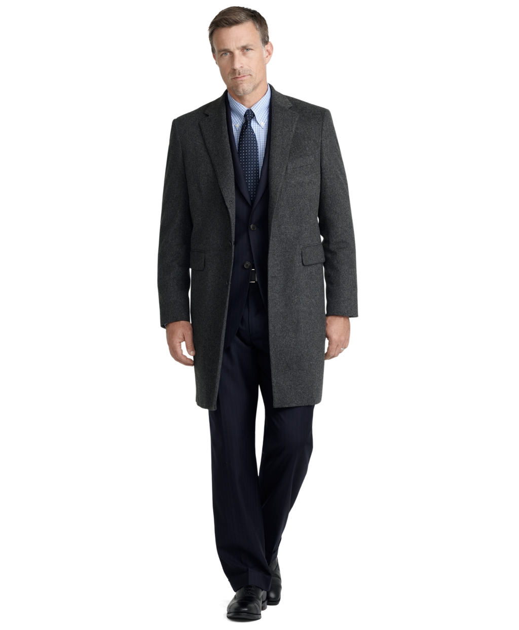 Lyst - Brooks Brothers Wool Mason Topcoat in Gray for Men