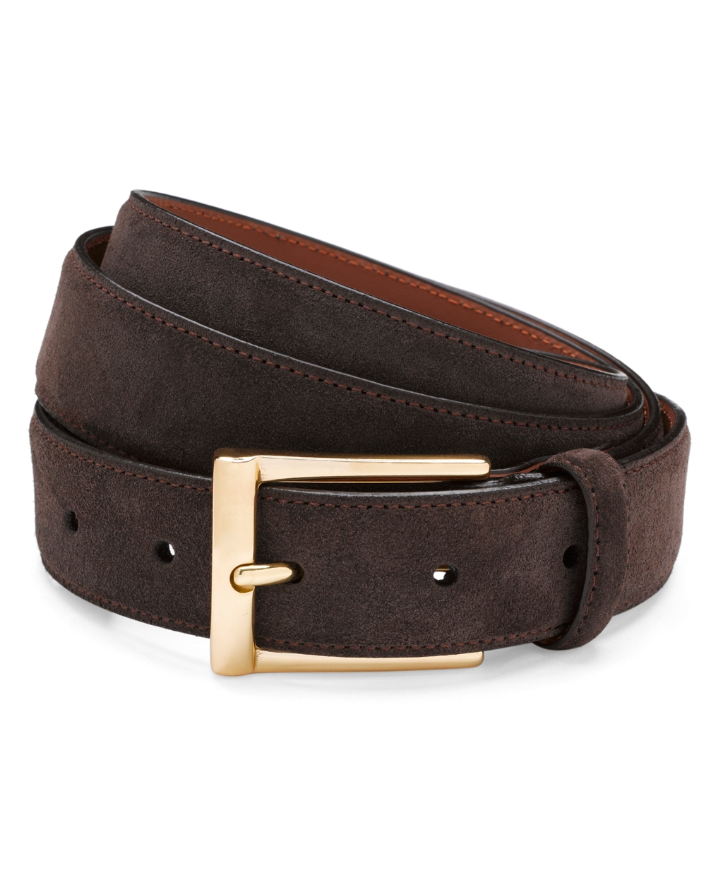 Brooks brothers Suede Dress Belt in Brown for Men | Lyst