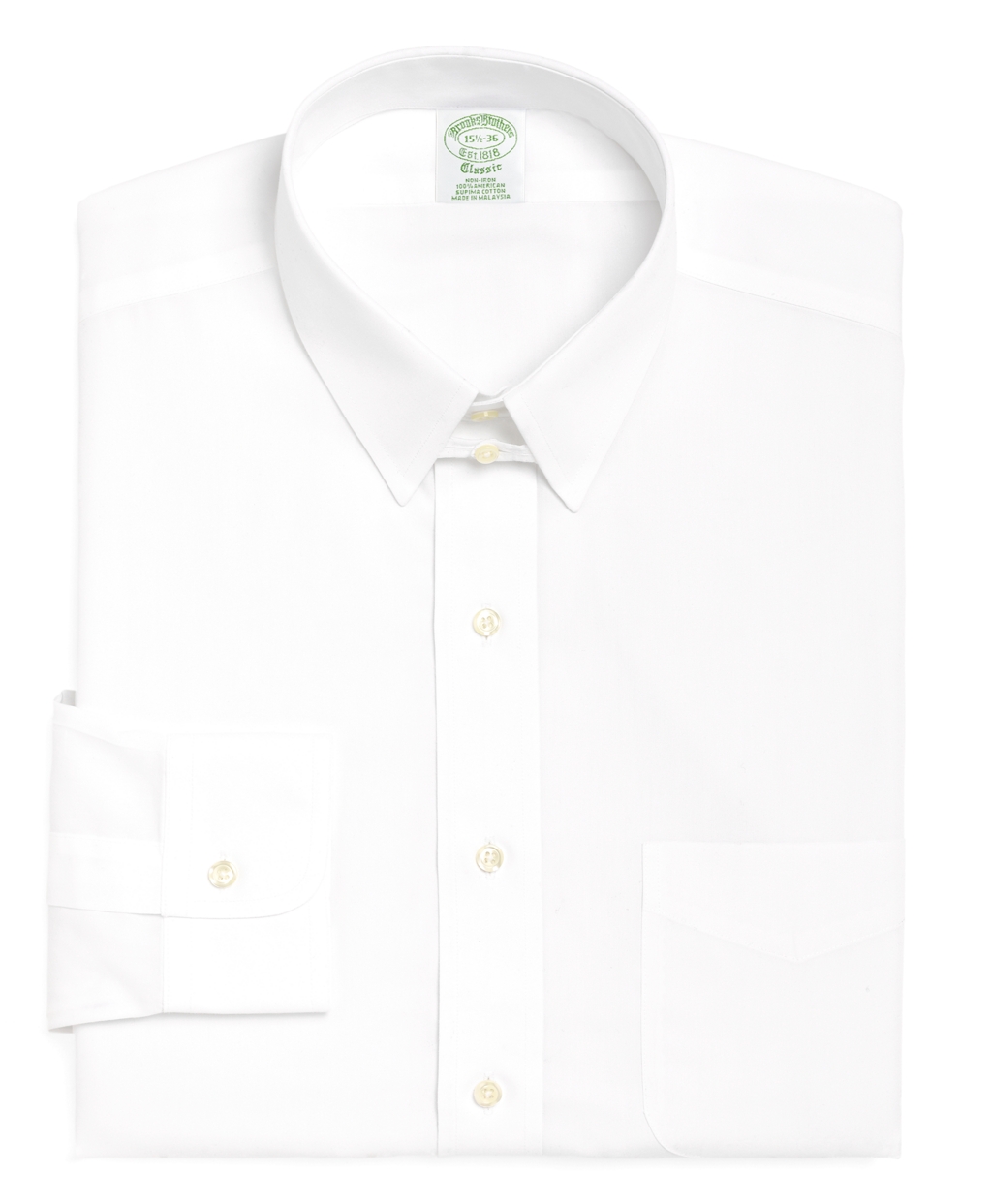 Brooks brothers Non-Iron Regent Fit Tab Collar Dress Shirt in White for ...