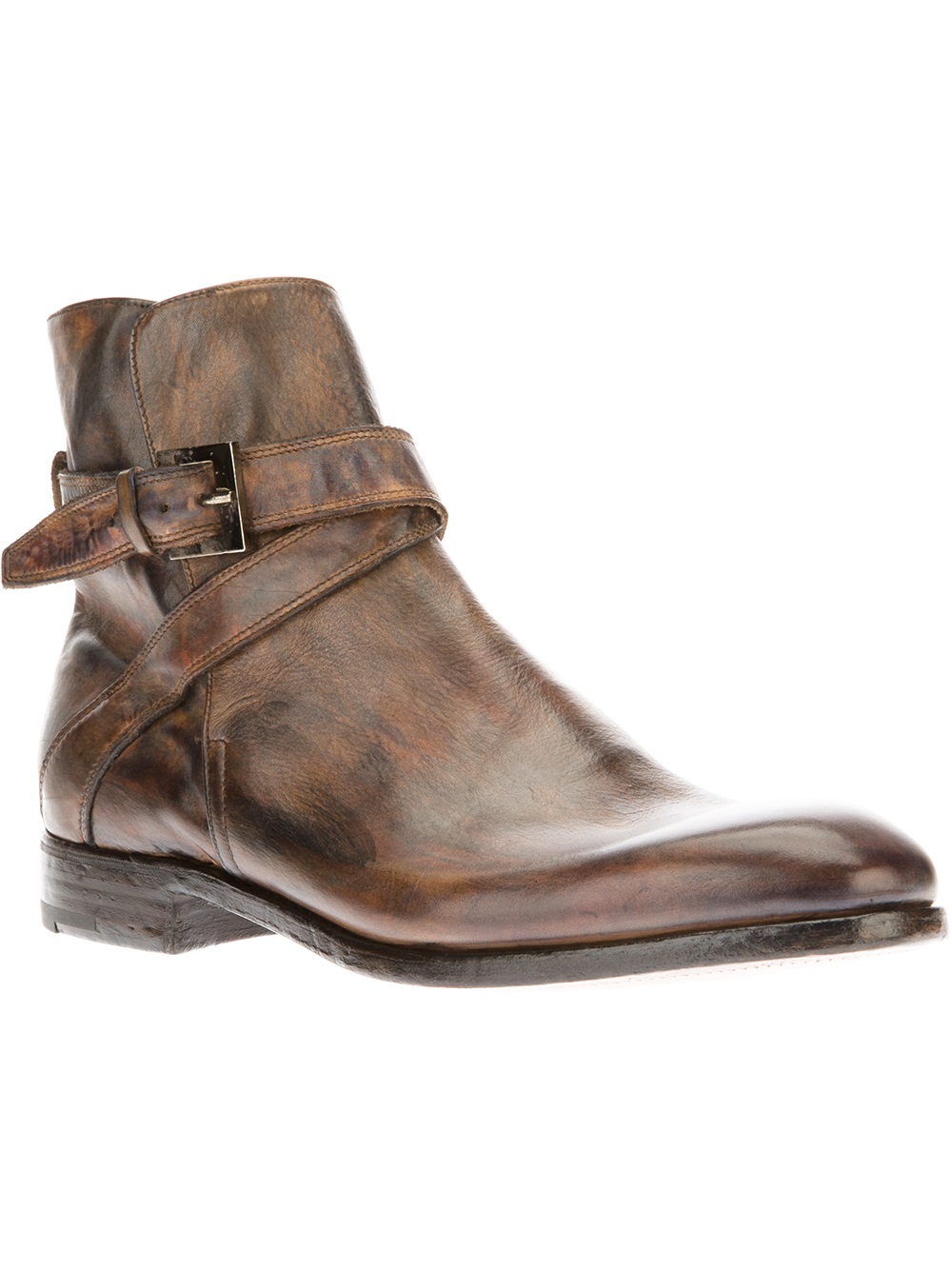 Endless Distressed Leather Boot in Brown for Men | Lyst