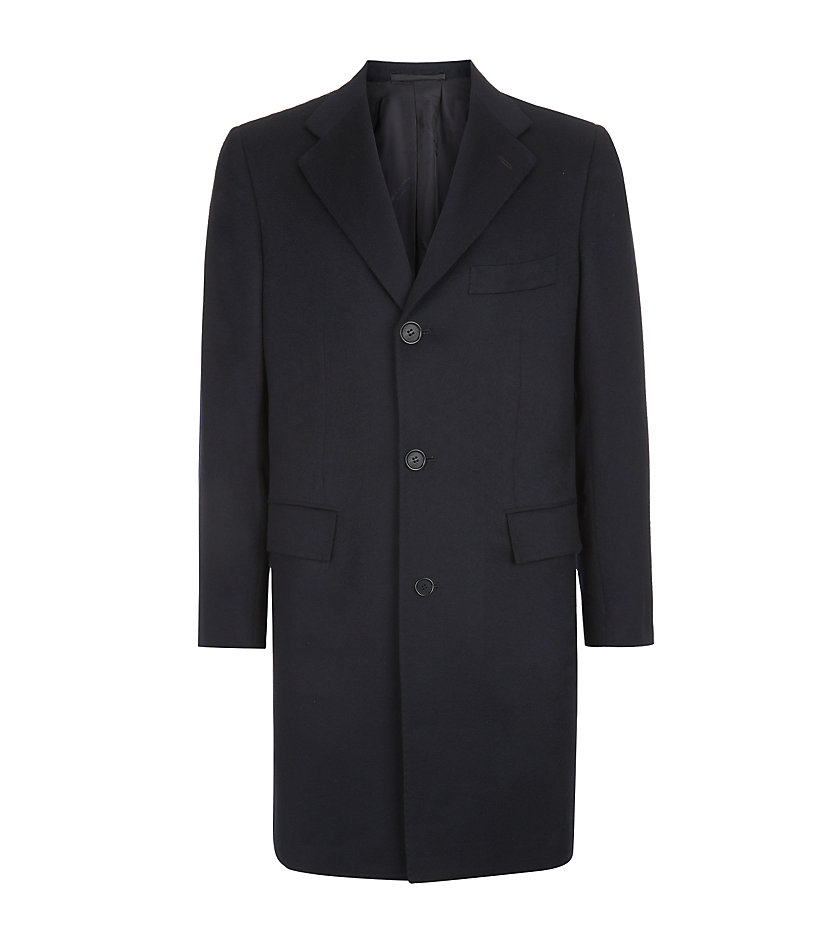 Kiton Cashmere Coat in Black for Men | Lyst
