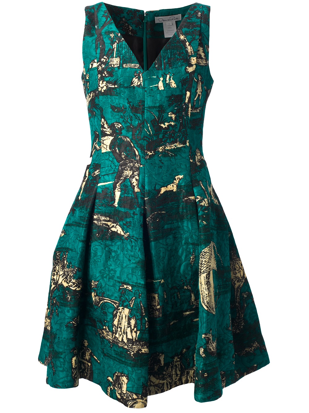 oscar de la renta green dress