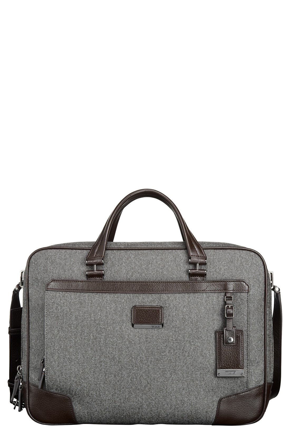 Tumi Astor Ansonia Zip Top Coated Canvas Laptop Briefcase in Gray for