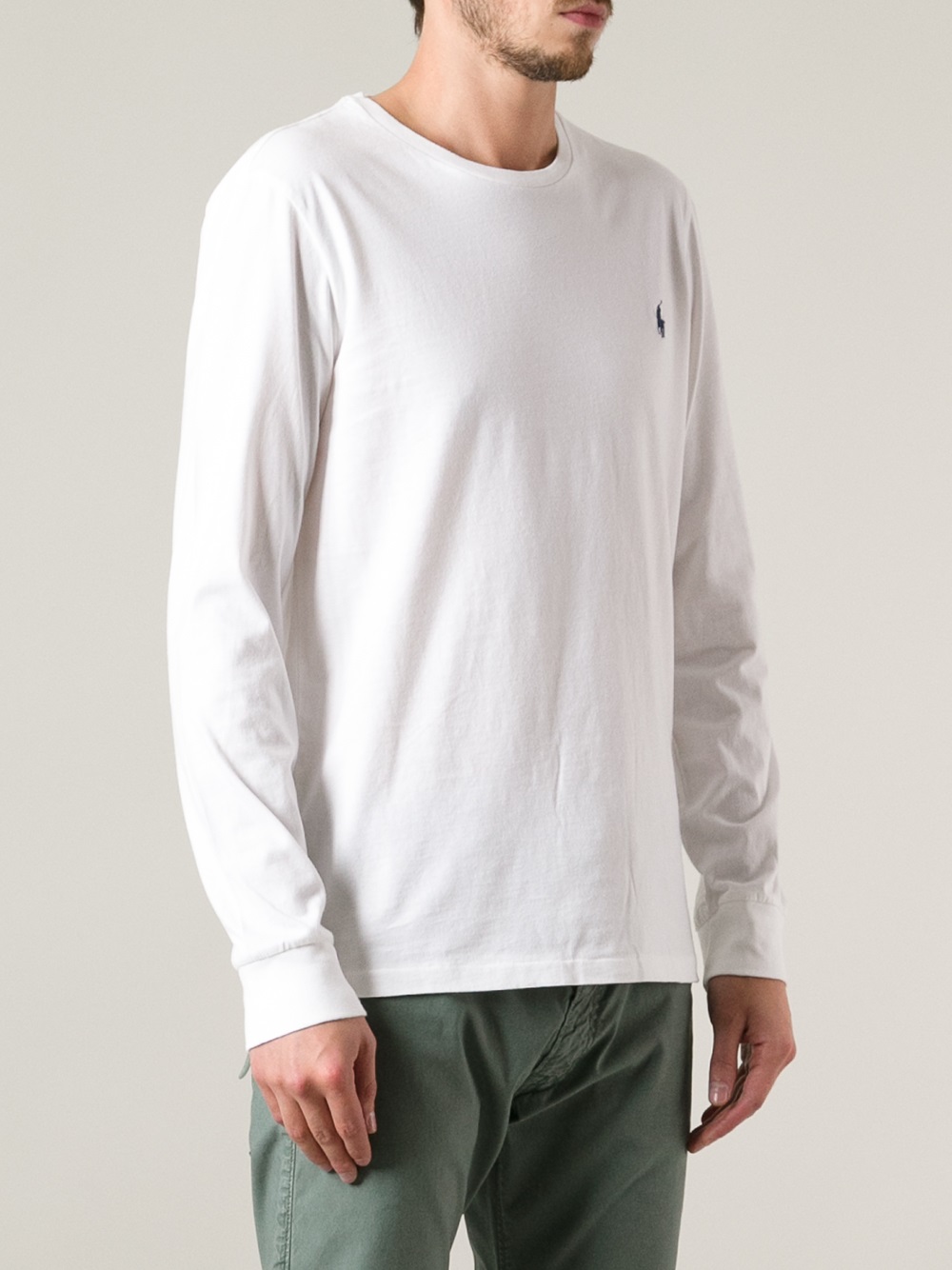 white long sleeve top ralph lauren