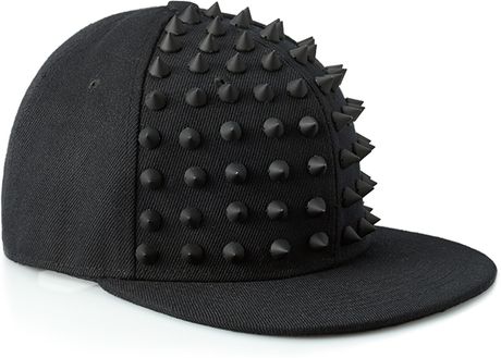 21men Spiked Snapback Hat in Black for Men | Lyst