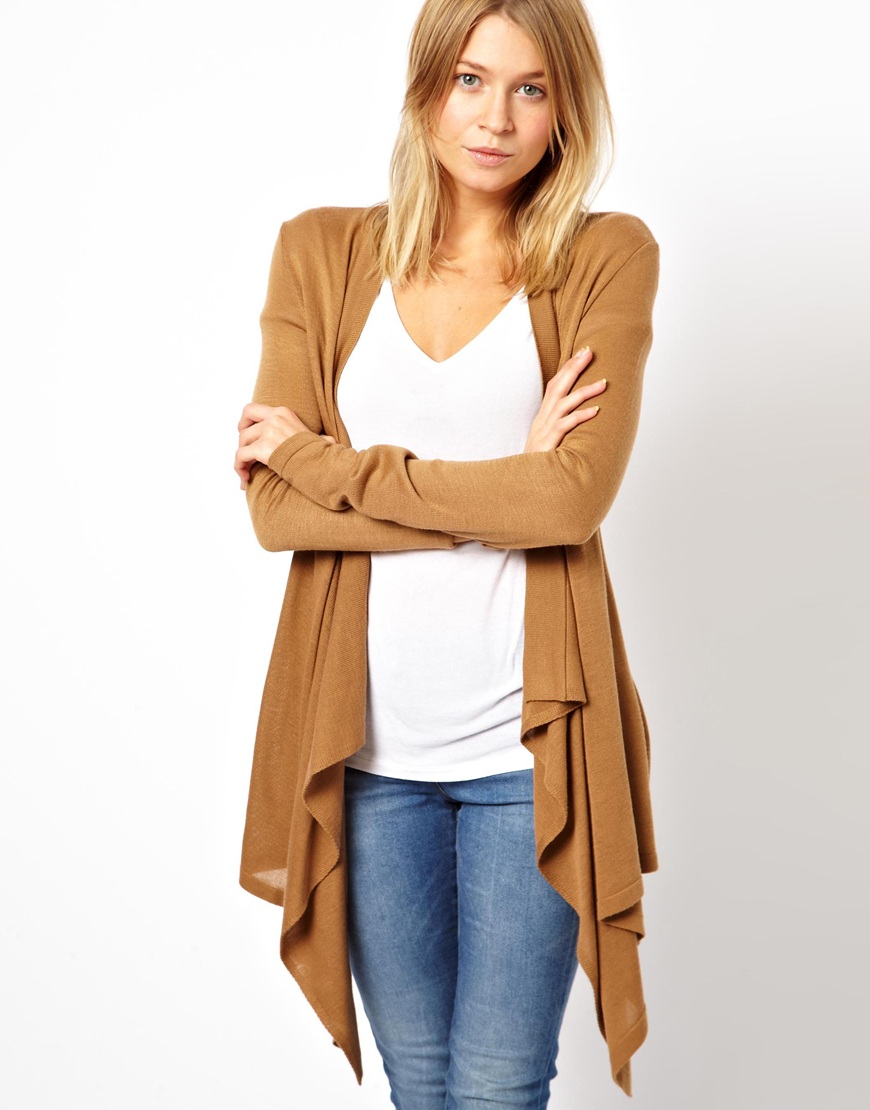 brown lightweight cardigan for women clothing