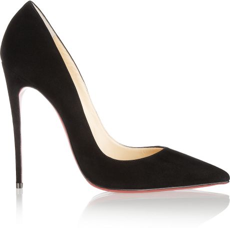Christian Louboutin So Kate 120 Suede Pumps in Black | Lyst