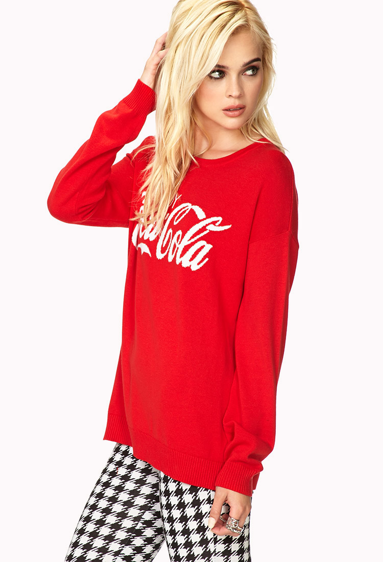 Lyst - Forever 21 Fresh Coca-cola Sweater in Red