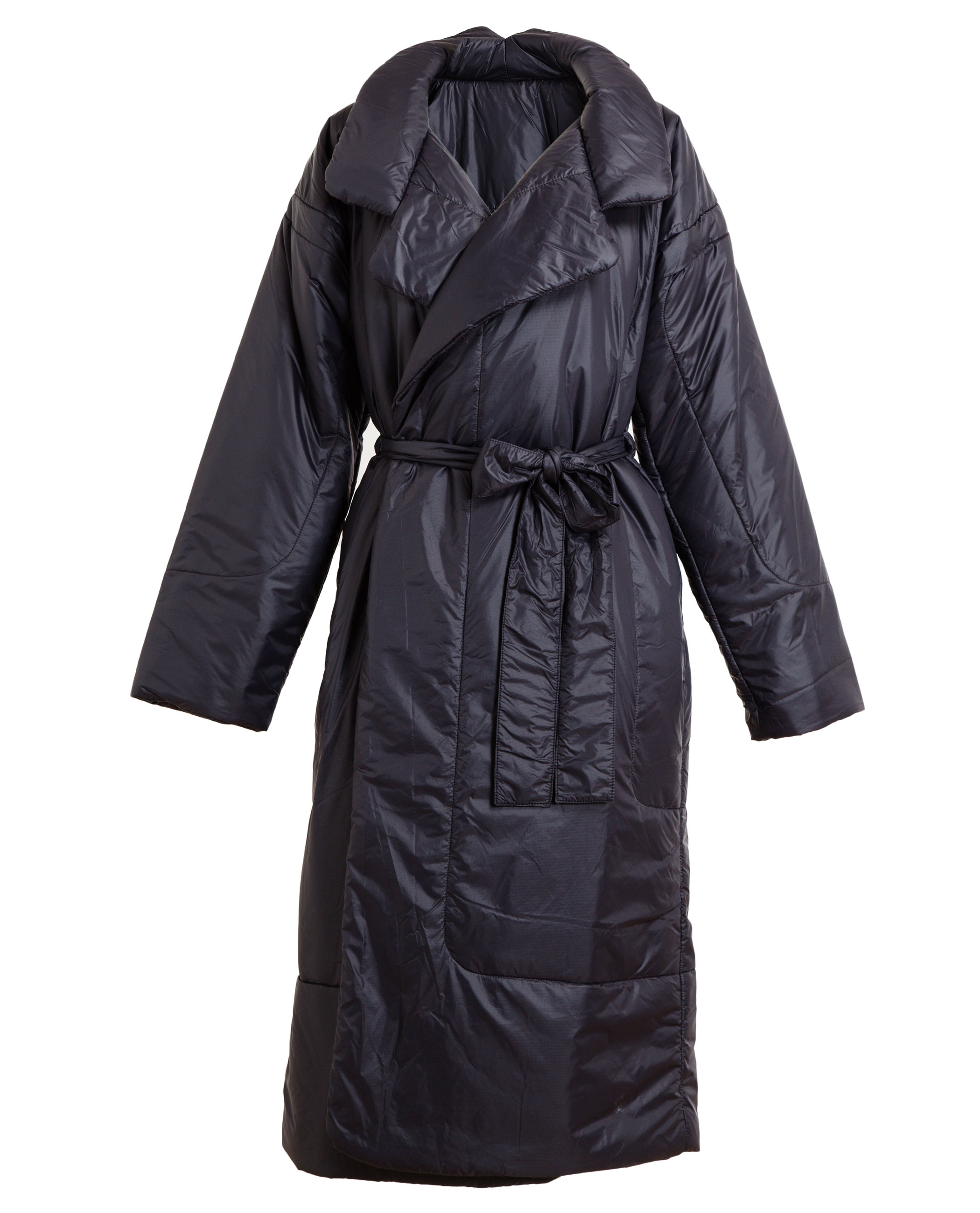 Lyst - Norma Kamali Reversible Sleeping Bag Long Coat in Black