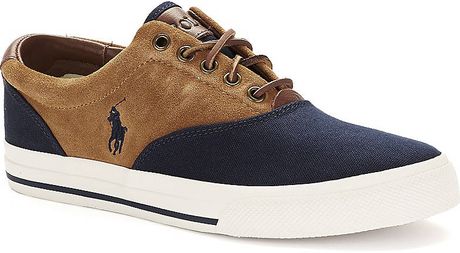 Polo Ralph Lauren Vaughn Saddle Sneakers in Blue for Men (navy) | Lyst