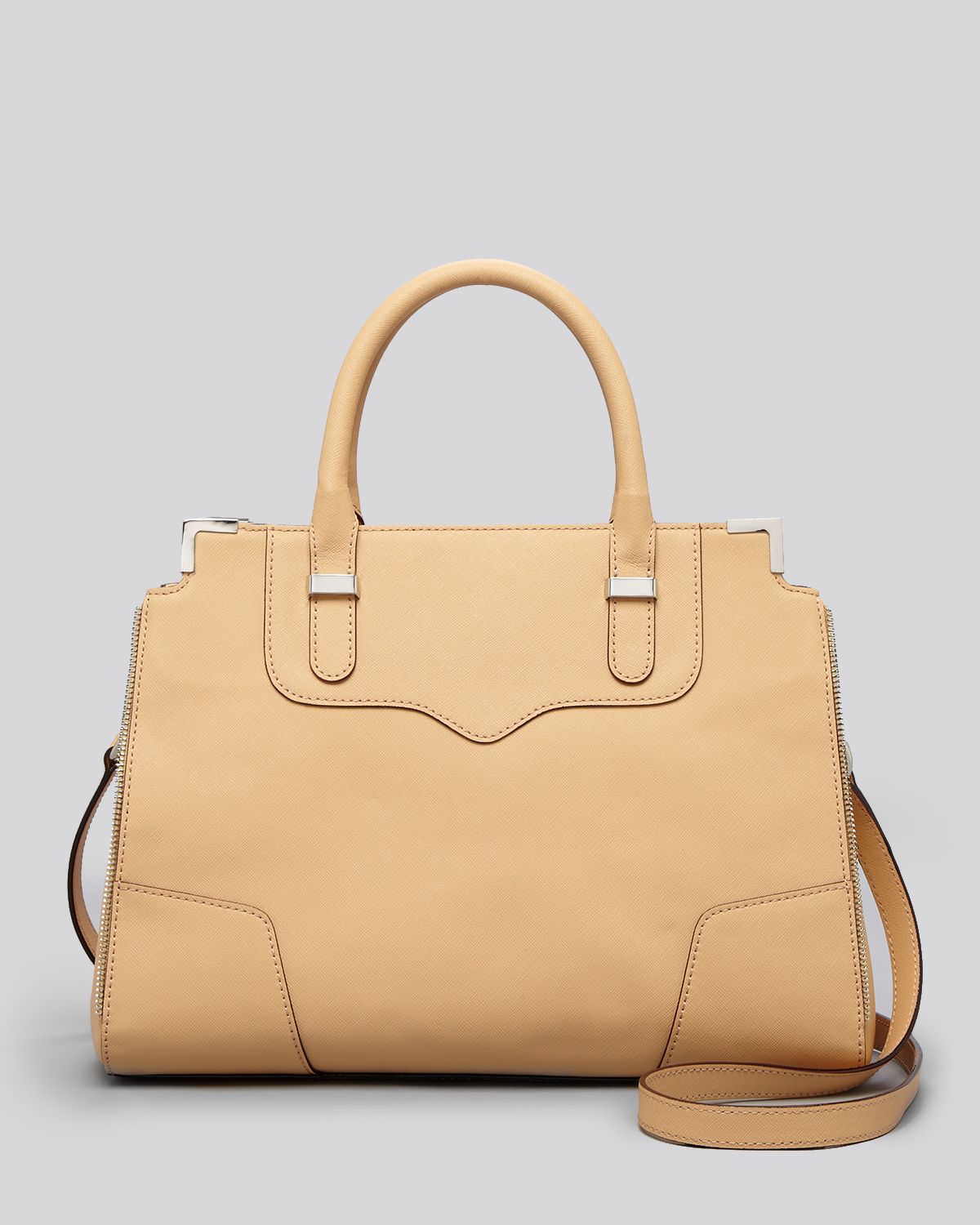 Rebecca Minkoff Amorous Satchel in Nude (Natural) - Lyst