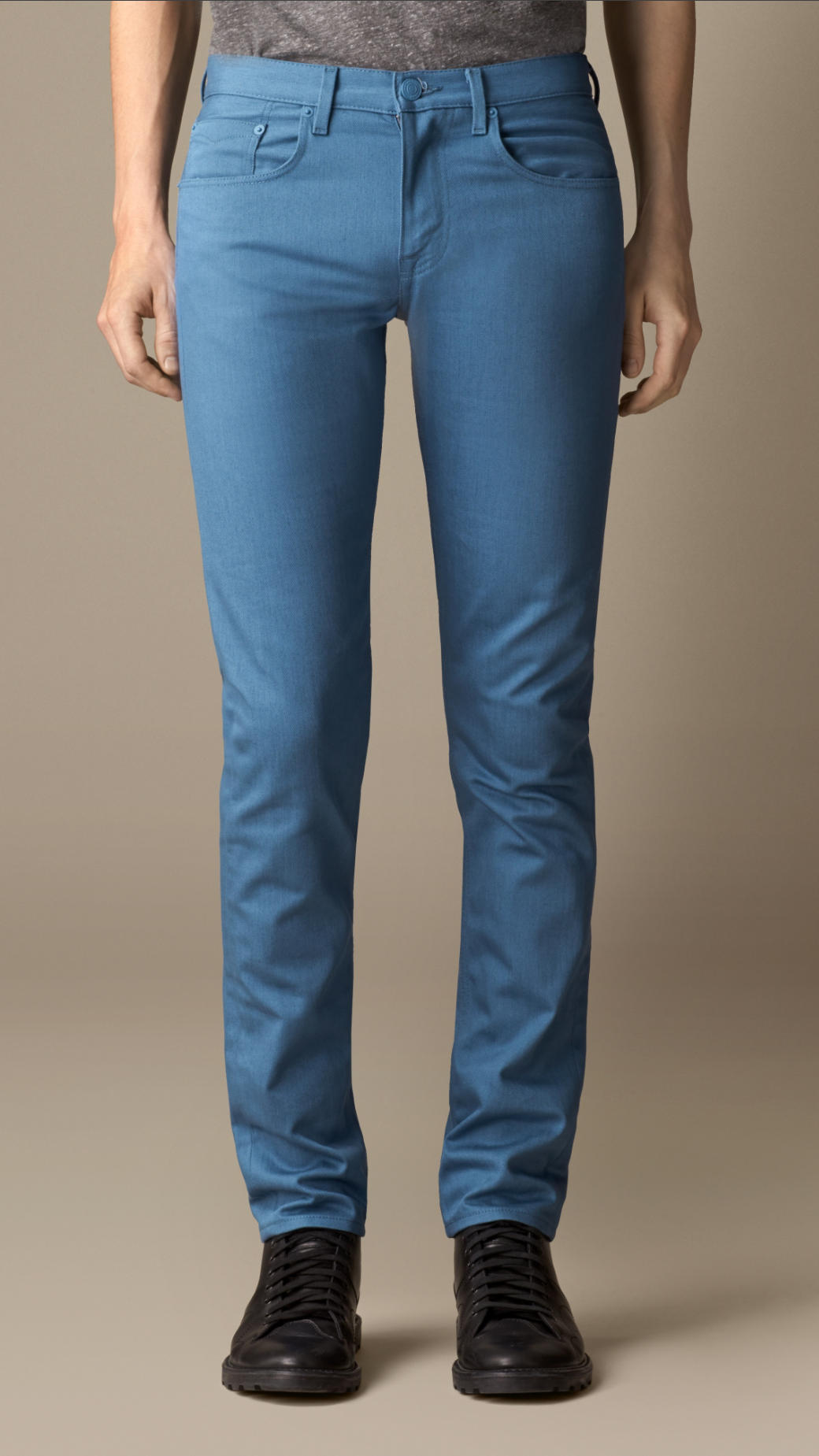 Burberry Shoreditch Piece-Dyed Skinny Fit Jeans in Blue for Men | Lyst