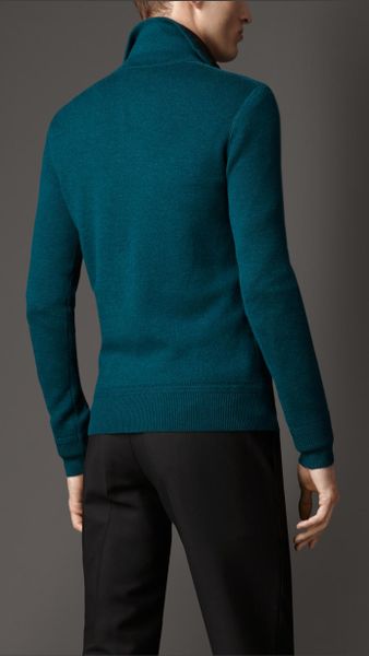 Burberry Doublefaced Cashmere Sweater in Green for Men (dark teal ...
