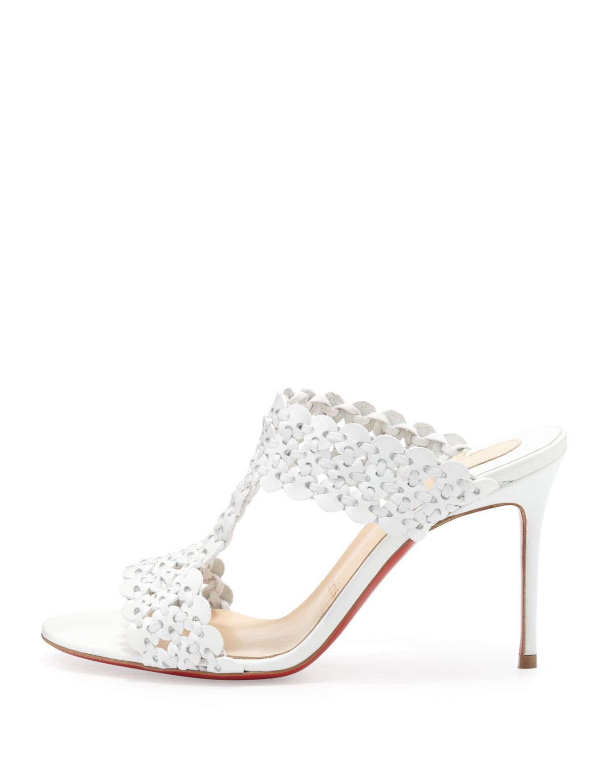 christian louboutin slides white