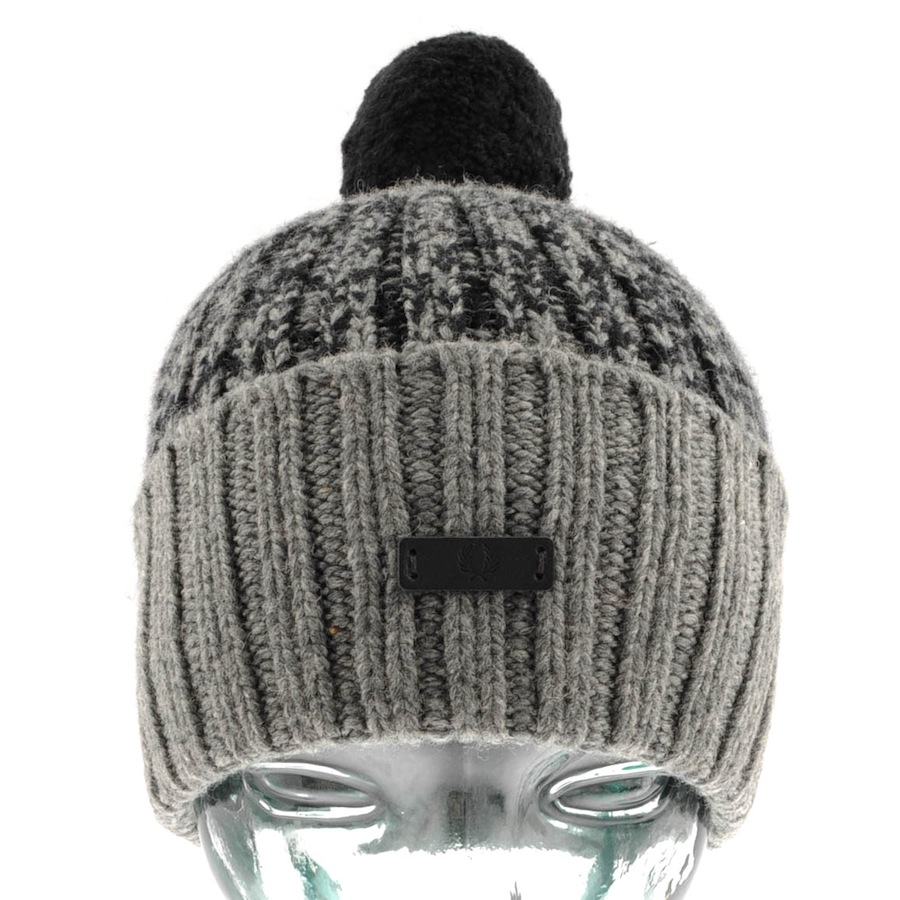 Lyst - Fred Perry Bobble Beanie Hat in Black for Men