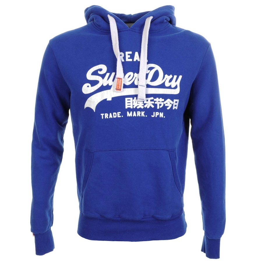 Superdry Vintage Entry Hoodie Jumper Dodger in Blue for Men | Lyst